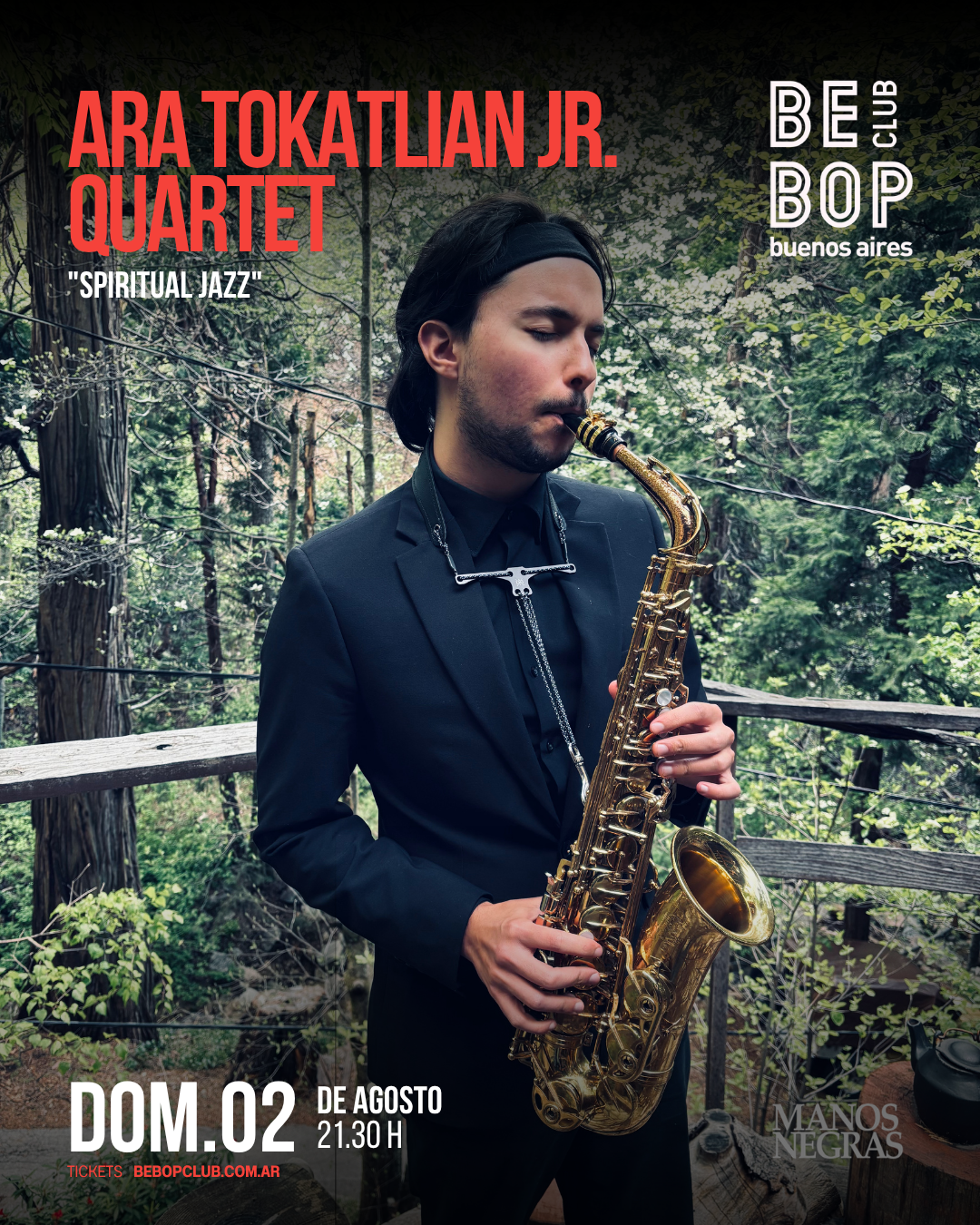 Ara Tokatlian Jr. Quartet | "Spiritual Jazz" | Ara Tokatlian Jr. reciente ganador de dos premios DownBeat | 02/08/2026