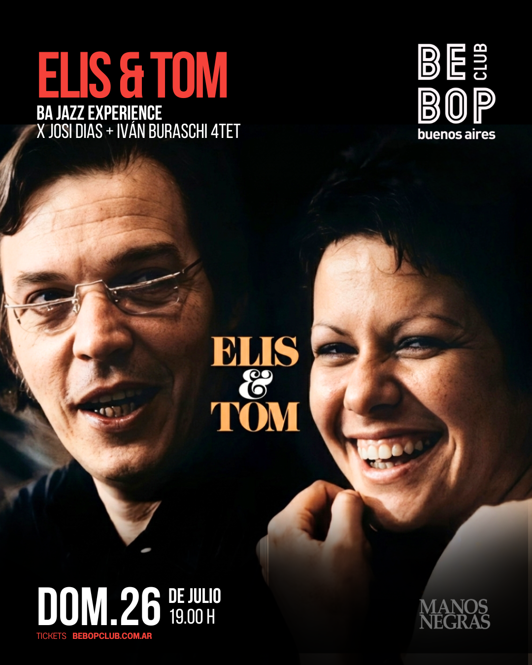 Elis & Tom | BA Jazz Experience x Josi Dias + Iván Buraschi | 26/07/2026